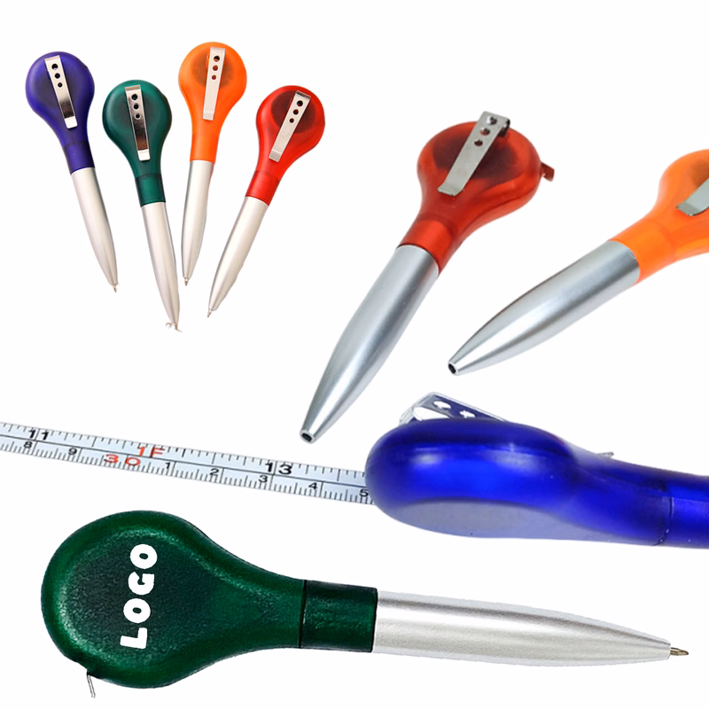 MOQ 50 Retractable Tape Measure Ballpoint Pen with Logo