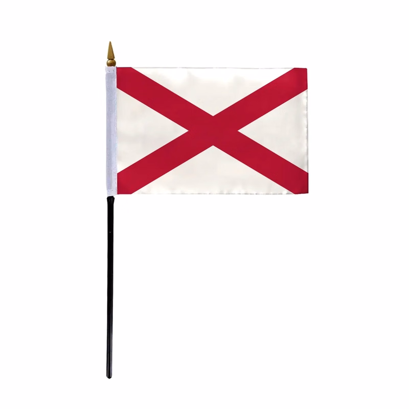 4"x6" & 12"x18'' Alabama ePoly Printed Stick Flags