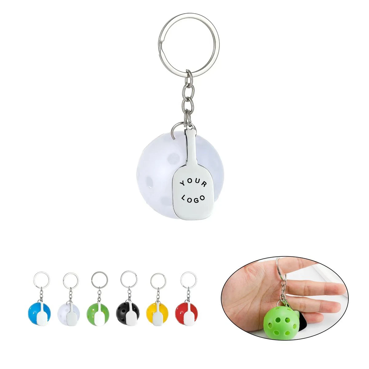 Durable Stainless Steel Pickleball Key Ring 1