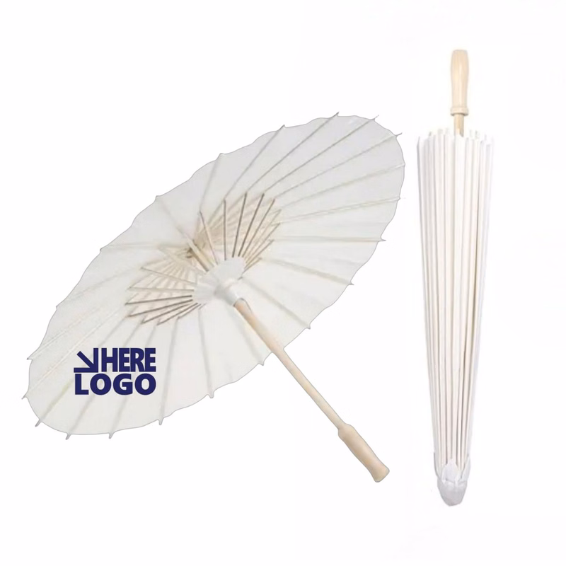 MOQ 10 33" White Paper Umbrellas