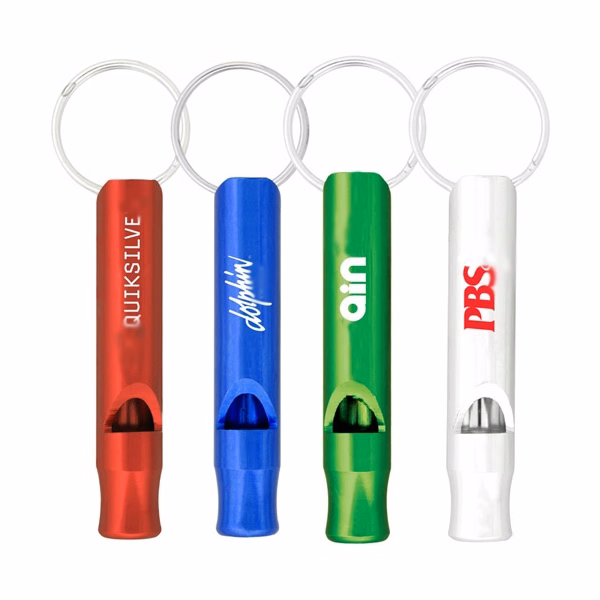 Small Metal Whistle Key Ring