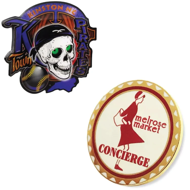 3/4" Full Color Offset Printed Lapel Pin with Epoxy Dome 1
