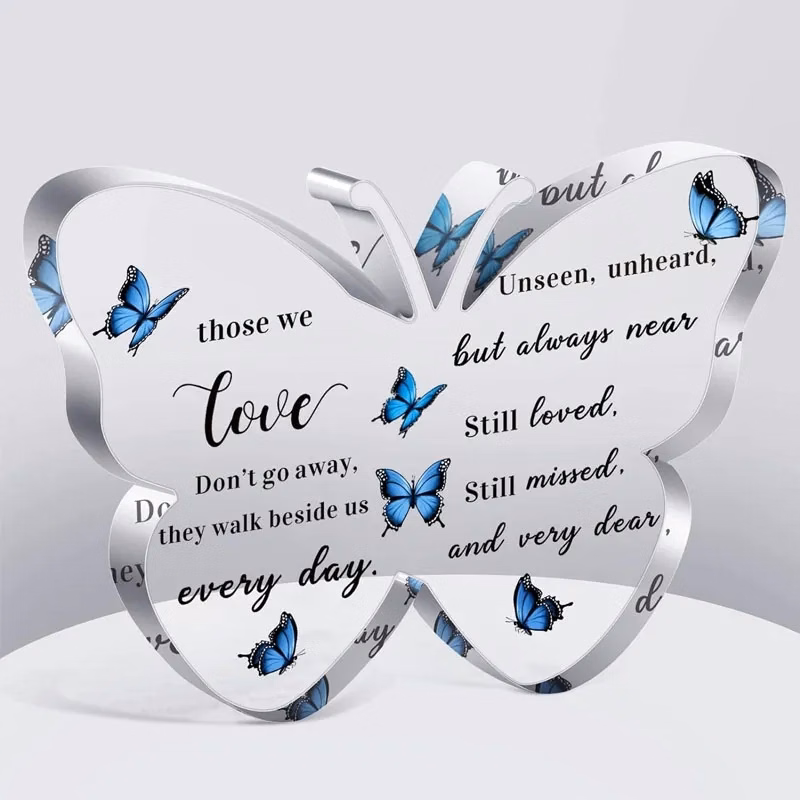 Butterfly Shaped Acrylic Keepsake Plaque