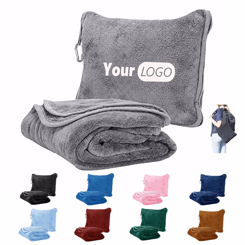 Packable Travel Blanket With Pillow Pouch