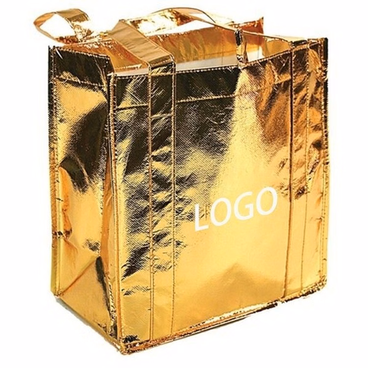 Metallic Gold Shopper Tote Bag