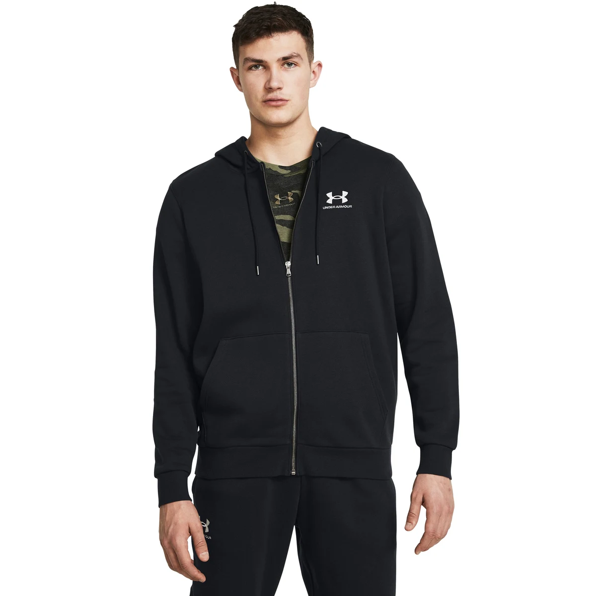 UA Icon Fleece Men's Full-Zip Hoodie, custom hoodie or sweatshirt with logo imprint 1