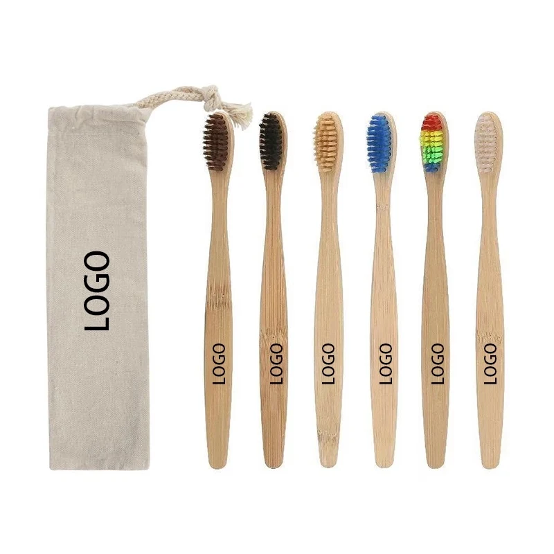 Bamboo Toothbrush in cotton Bag 1