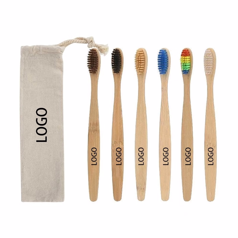 Bamboo Toothbrush in cotton Bag