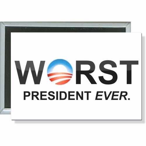 Obama, Worst President Ever, Anti-Obama Button