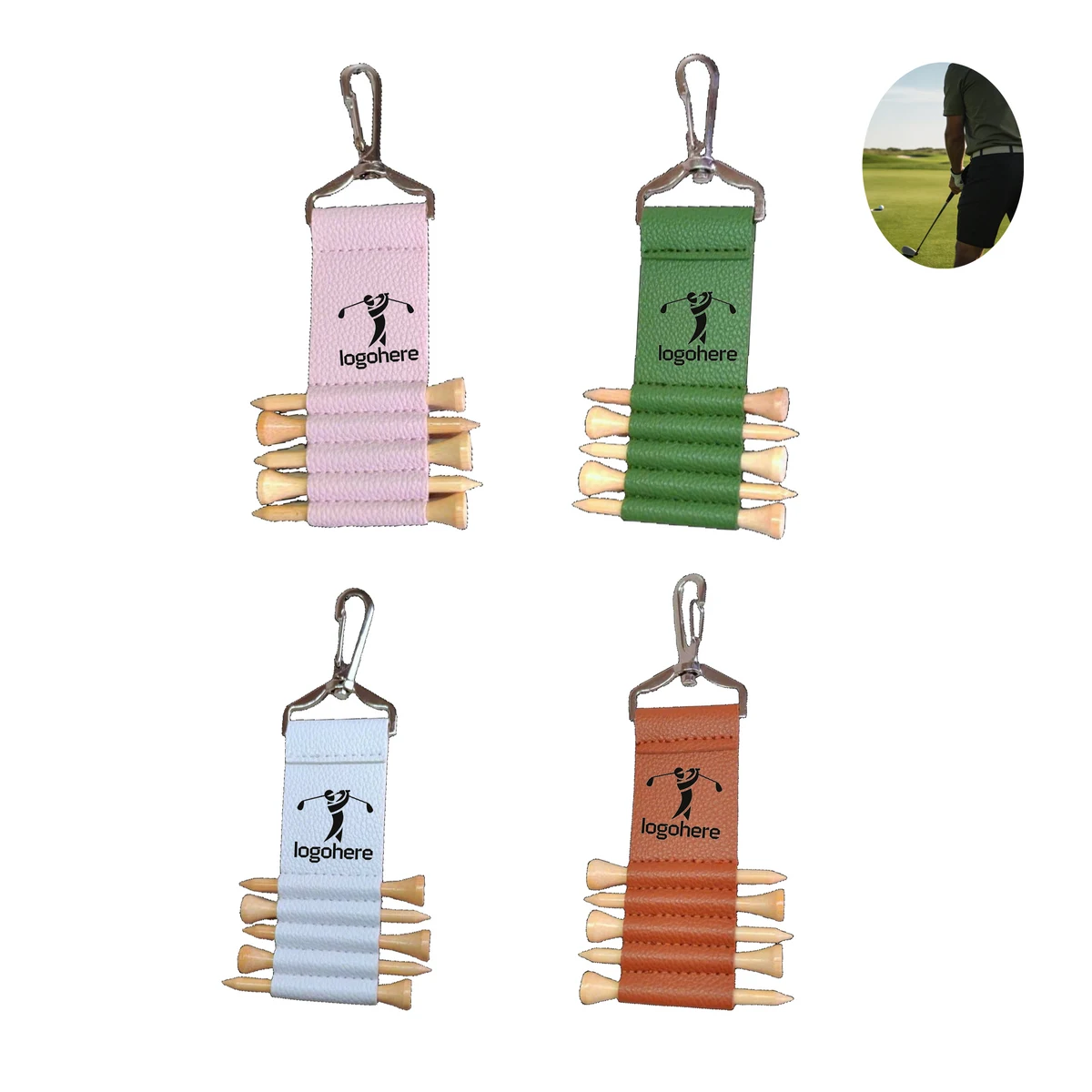 Golf Tee Carrier Keychain 1