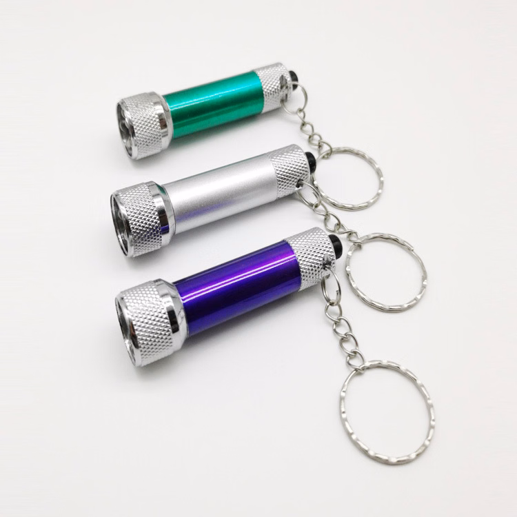 5 LED Metal Flashlight with Keychain