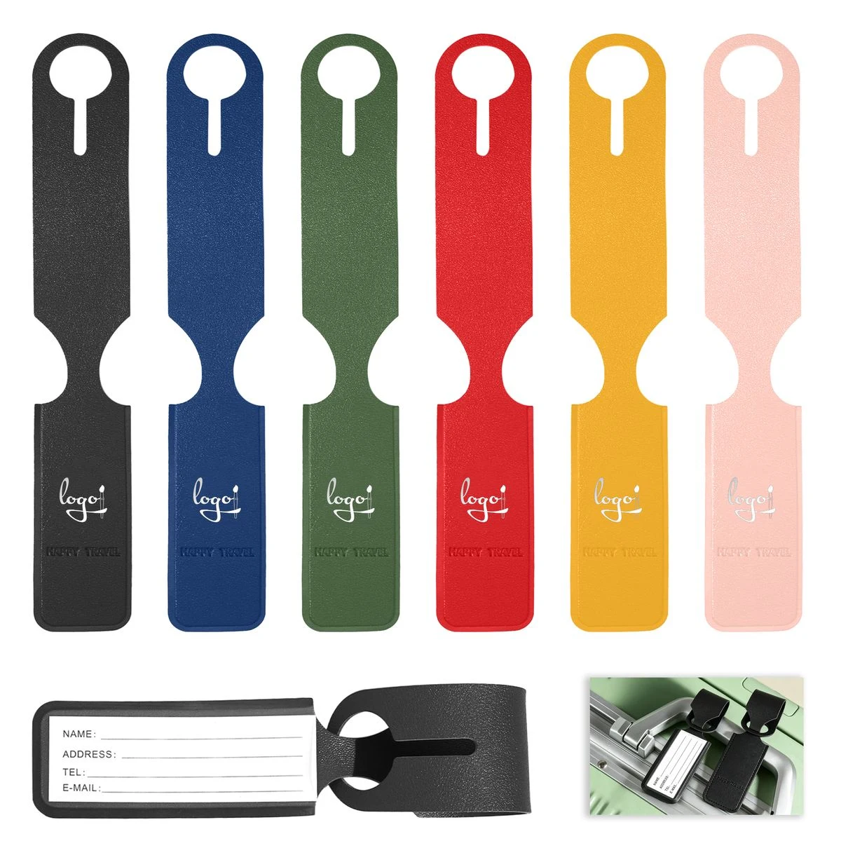 Waterproof PU Leather Bag Tag 1