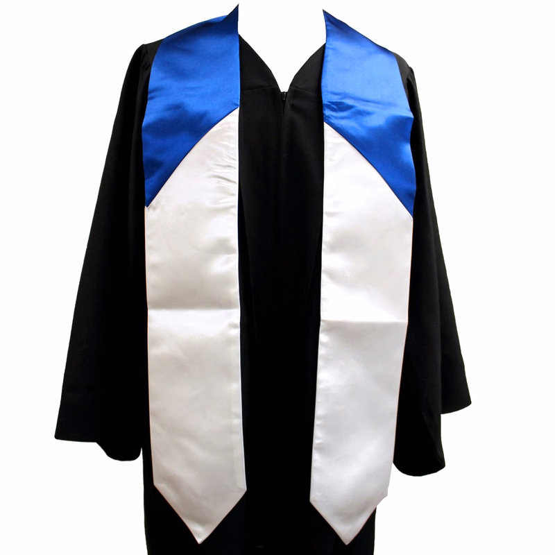 Two Tone Royal Blue and White Sash