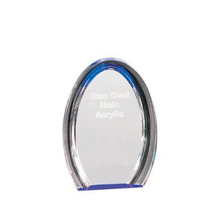 7" Oval Blue Halo Acrylic Award 1