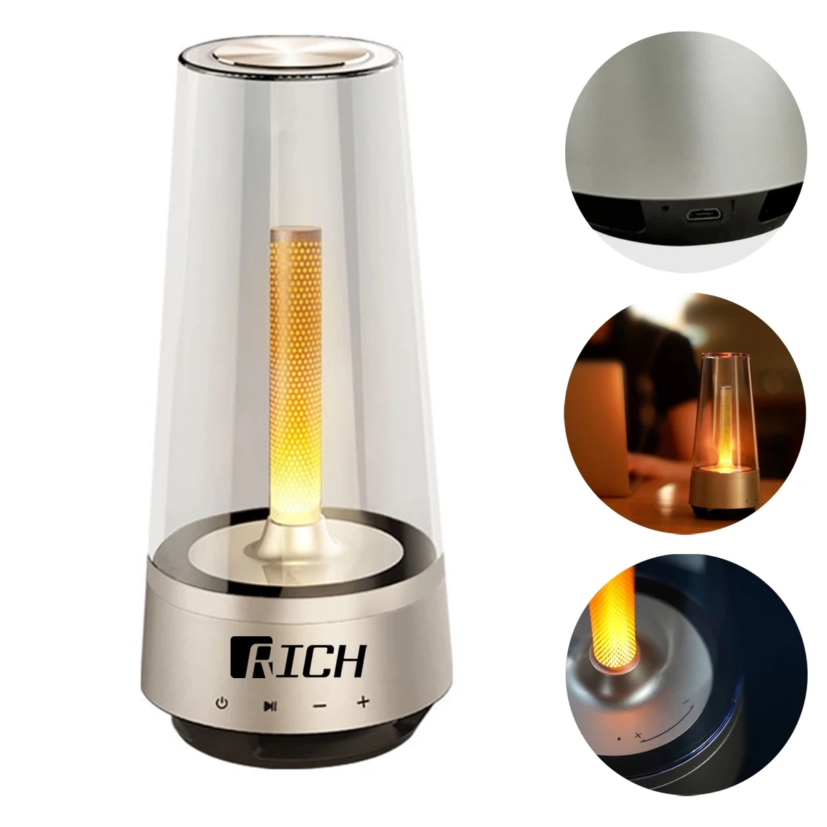 Candle Lamp Speaker, promotional toy with logo imprint 1