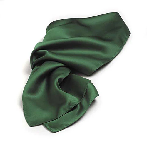 Kelly Green Polyester Satin Scarf - 30"x30" 1