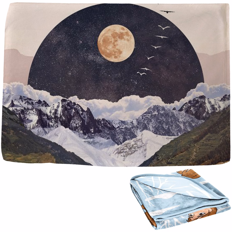 60" x 80" Plush Silk Touch Sublimation Blanket 300 GSM