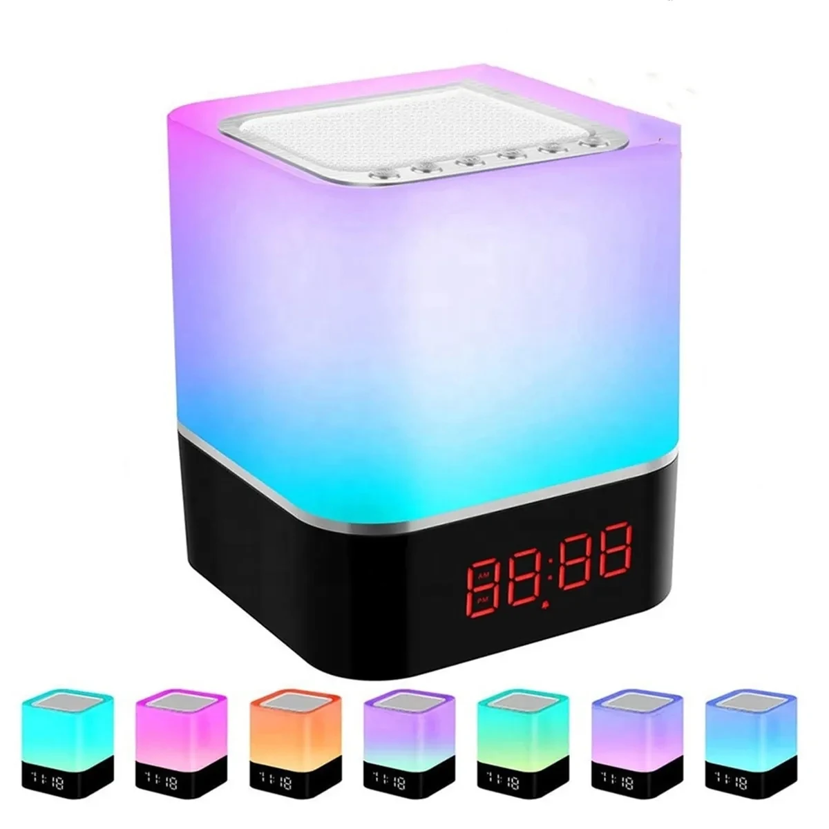 Alarm Clock Bluetooth Speaker Night Light 1