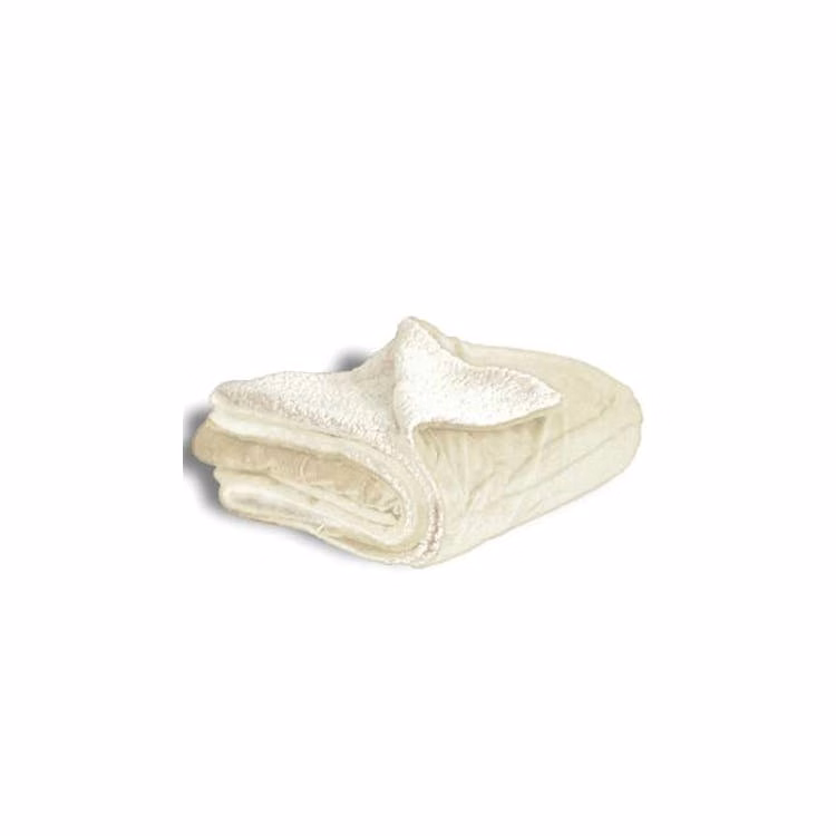 "50x60" Micro Mink Sherpa Blanket - Cream