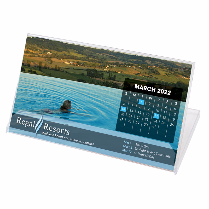Jewel Case Calendar w/Custom Photos (Landscape)