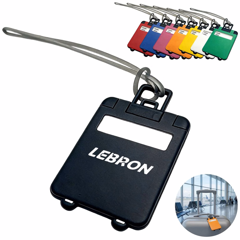 Suitcase Shaped Plastic Luggage Tag