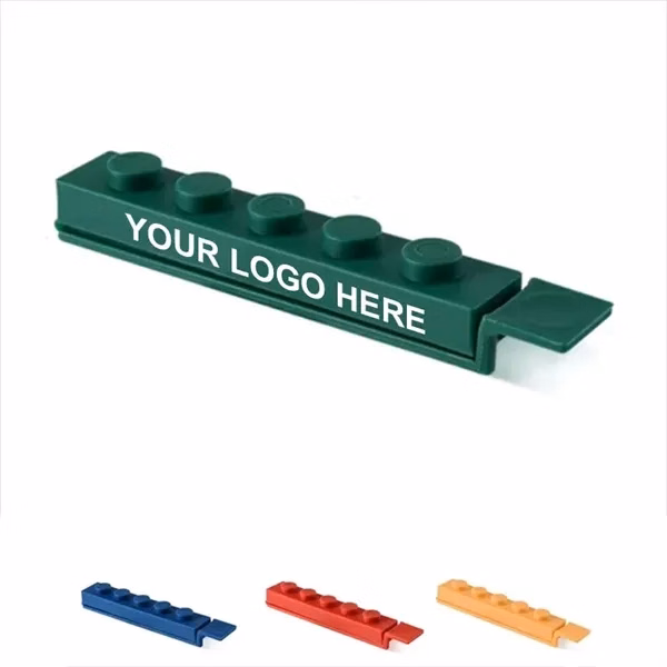 Custom 4-Pack Plastic Building Block Bag Seal Clips — Kitchen & Pantry Organizer