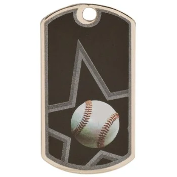 Baseball Star Metal Dog Tag 1