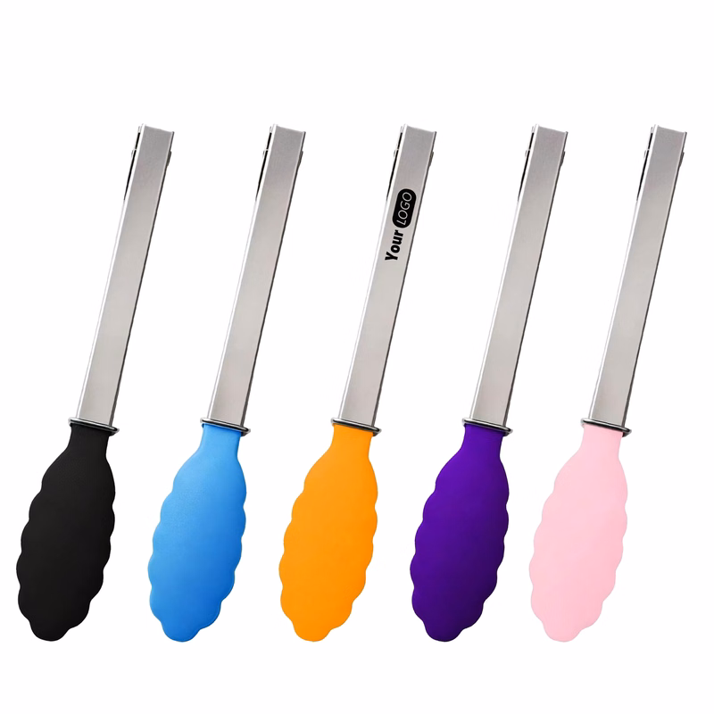 Stainless Steel Silicone Practical Food Tongs