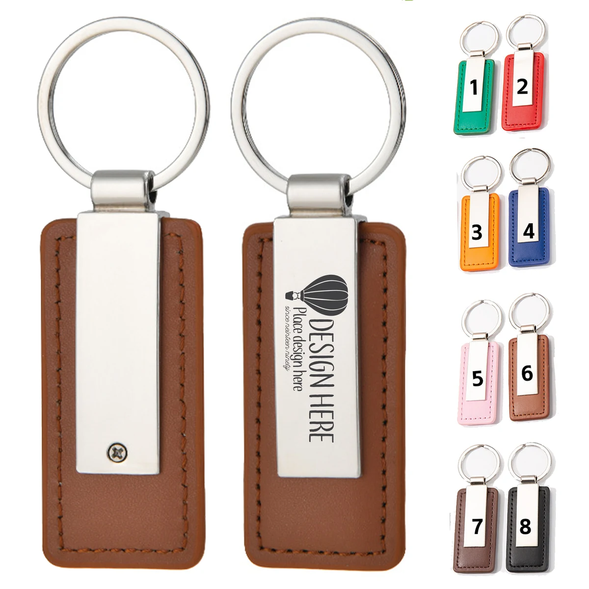 Luxury Car Key Ring with Leather Strap 1