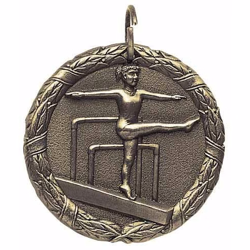 Gymnastics Female XR100 Series Medal, 1 1/4"
