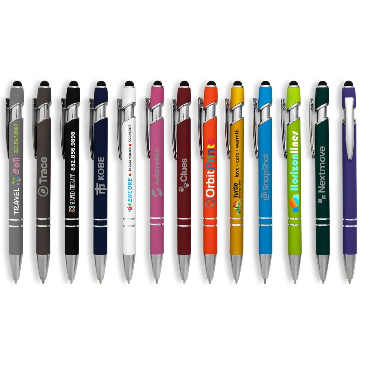 Small Batch -Alexandria Stylus Satin Soft Touch Click Metal Pen 1