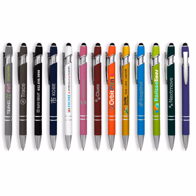 Small Batch -Alexandria Stylus Satin Soft Touch Click Metal Pen