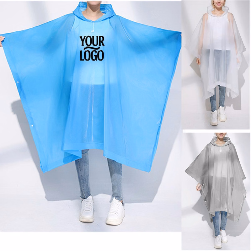 MOQ 50 EVA Durable Poncho Raincoat