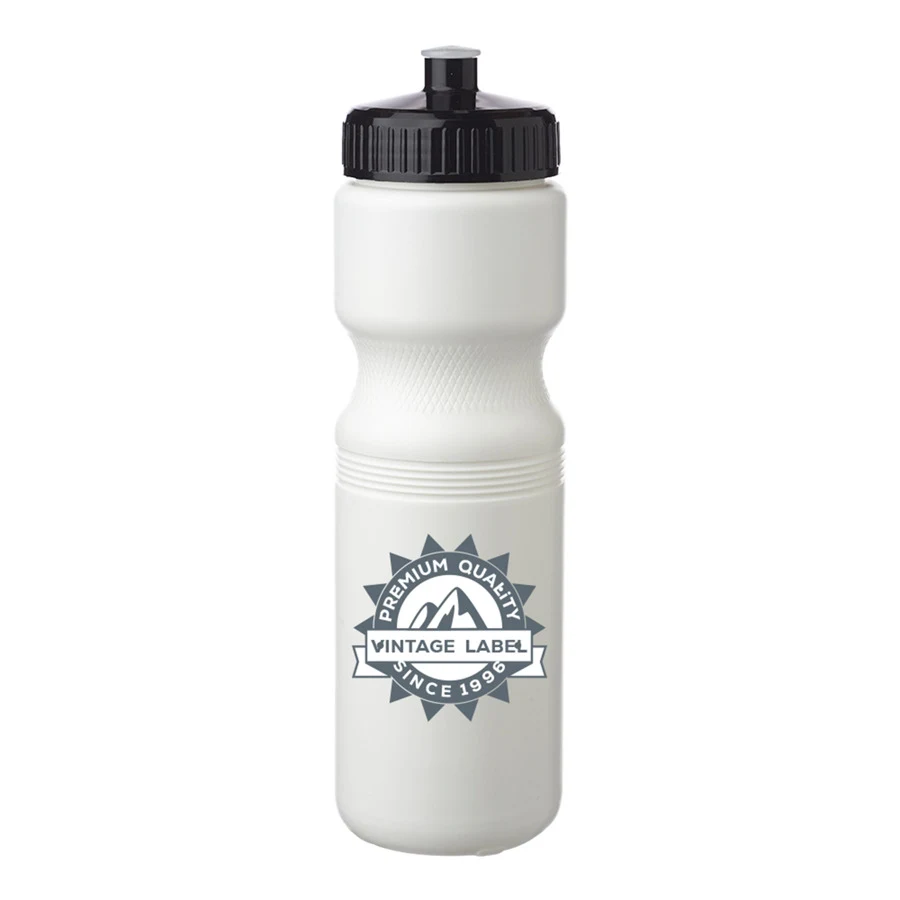 Plastic Water Bottles with Color Push Cap 28 oz. 1