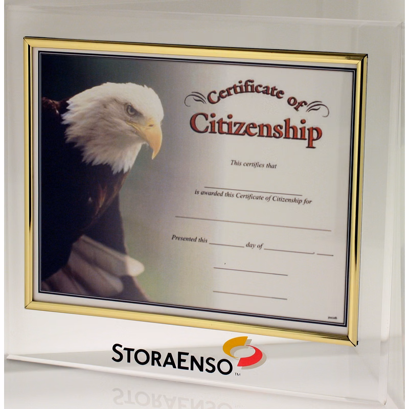 Slide In Certificate Holder with Logo-Acrylic