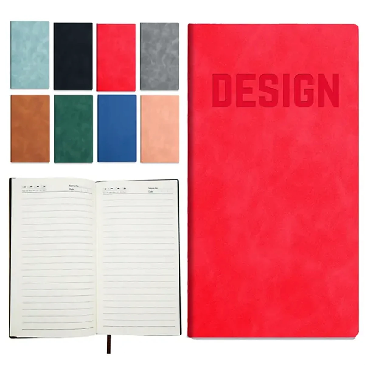 A6 PU Leather Business Notebook with Ribbons 1