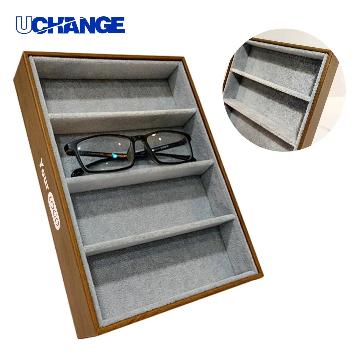 Eyewear Fleece Glasses Storage Display Box Organizer 1