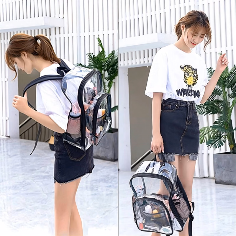 Large Heavy Duty PVC Clear Backpack