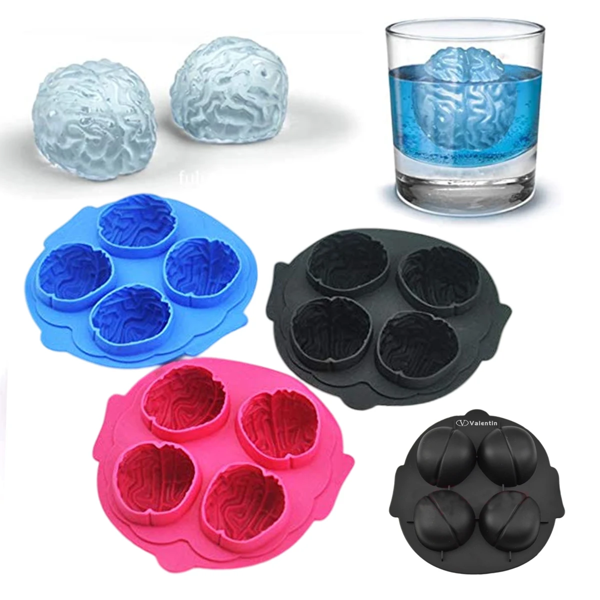 Silicone Brain Ice Mold Tray 1