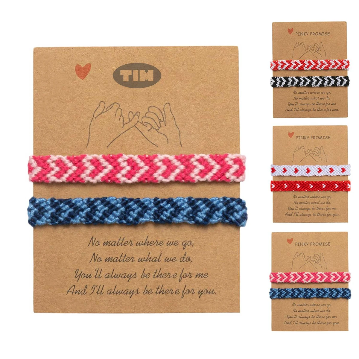 Handmade Woven Heart Friendship Bracelet 1