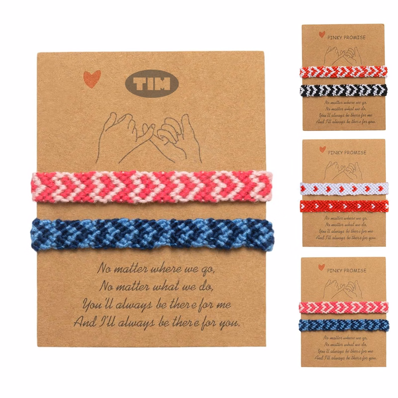 Handmade Woven Heart Friendship Bracelet