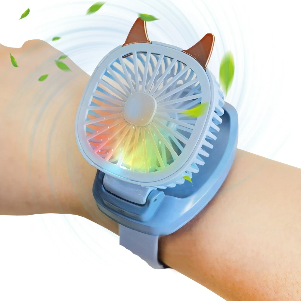 USB Charging 7 LED Light Watch Fan 1