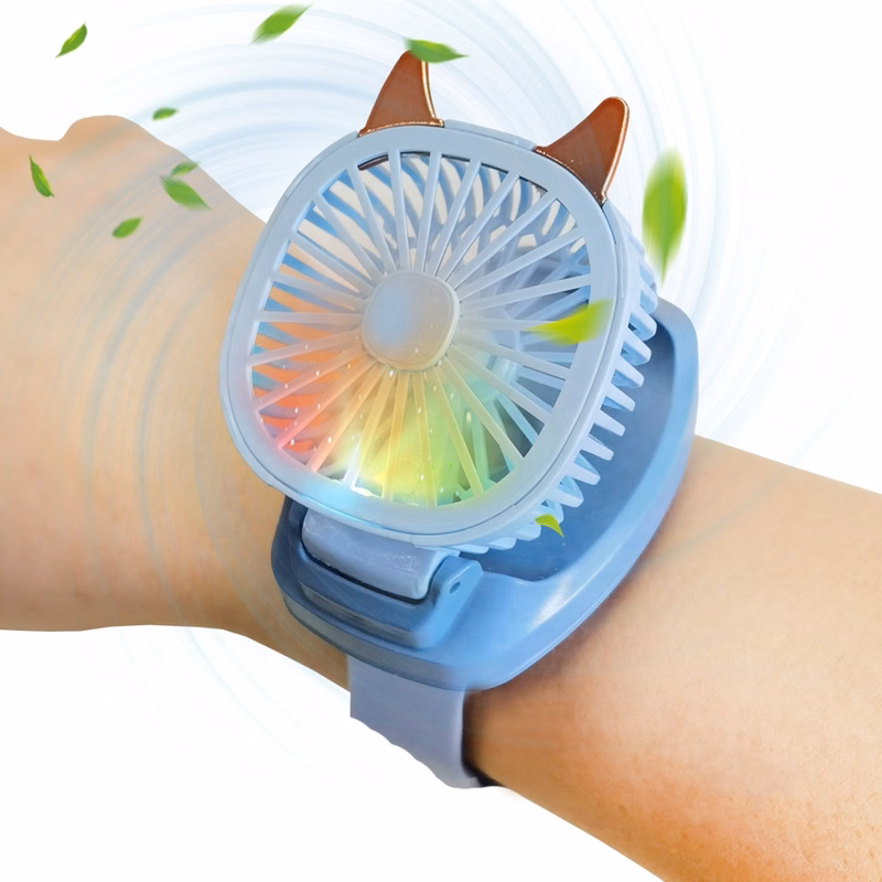 USB Charging 7 LED Light Watch Fan