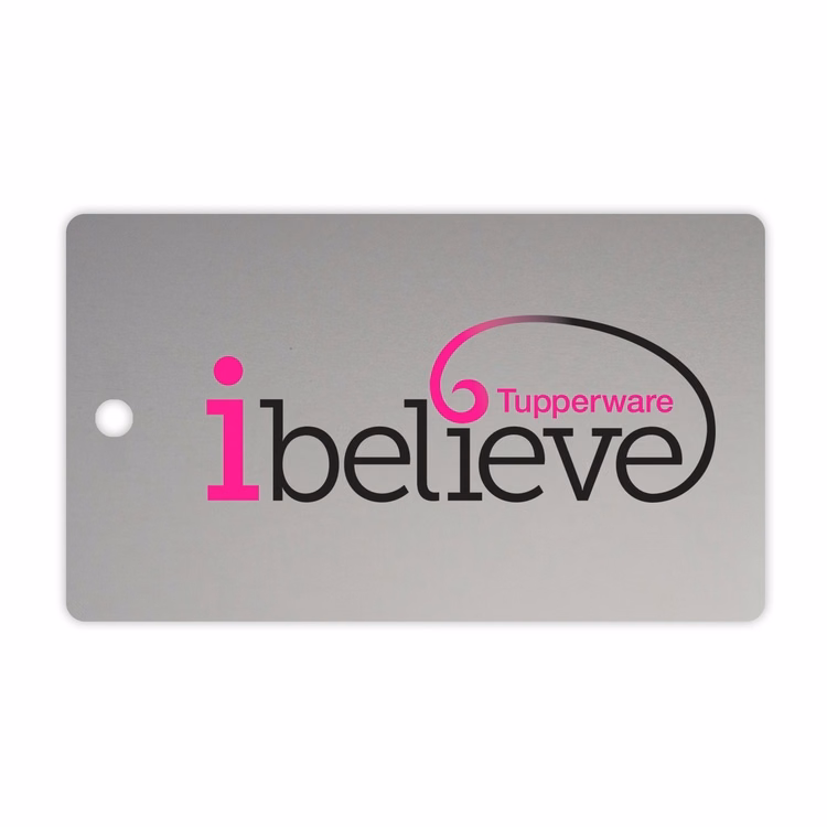 USA Made Sublimated Aluminum Tags w/ Stainless Cable Strap (1-5 Sq. Inches)
