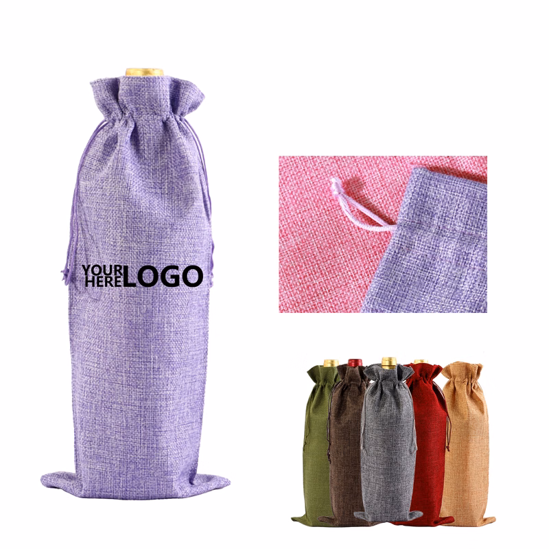 Linen-Inspired Wine Bag