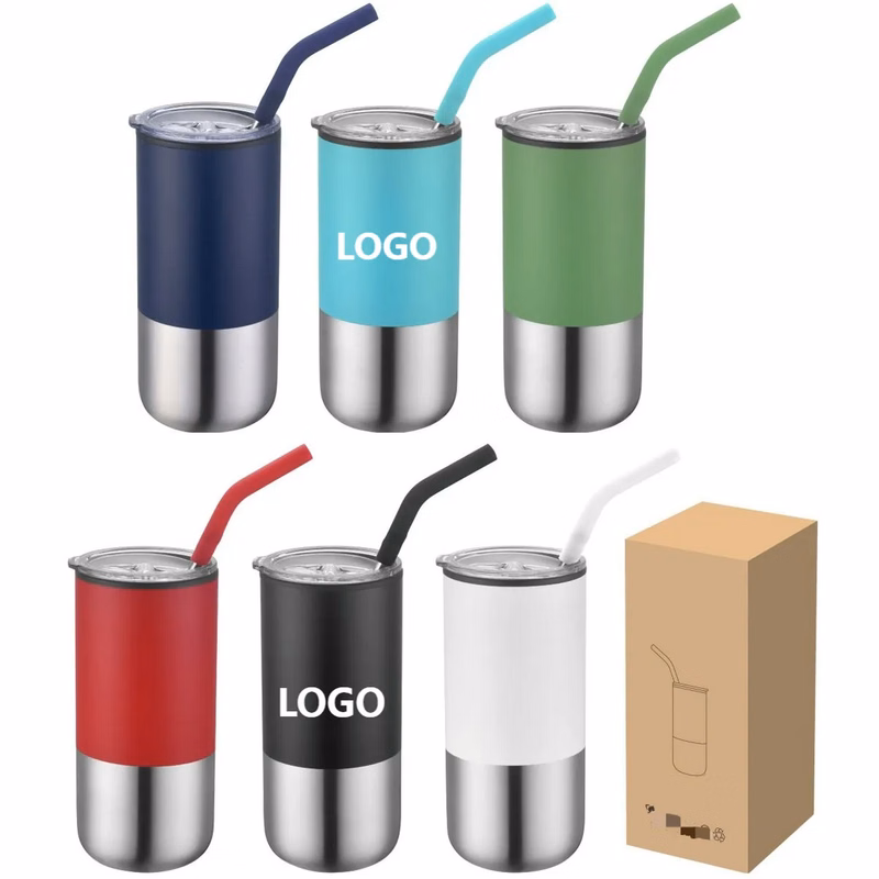 Oxford 16 oz Stainless Steel Tumbler with Straw Drinkware