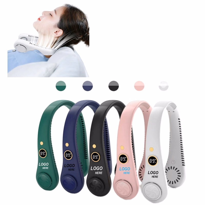 Bladeless Neck Fan with Digital Display