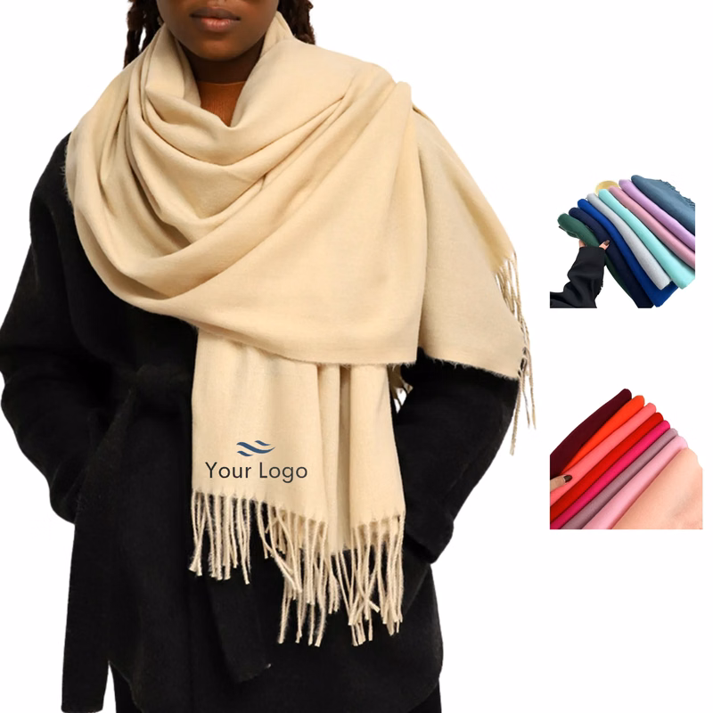 MOQ 50 Pieces Warm Faux Cashmere Scarf