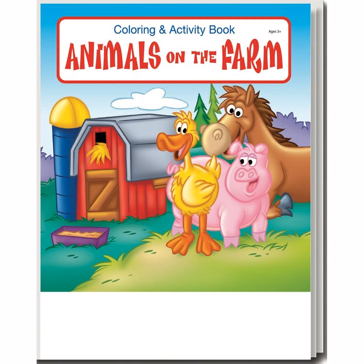 Farm Animals Coloring & Activity Books - 16 Pages Ages 3-11