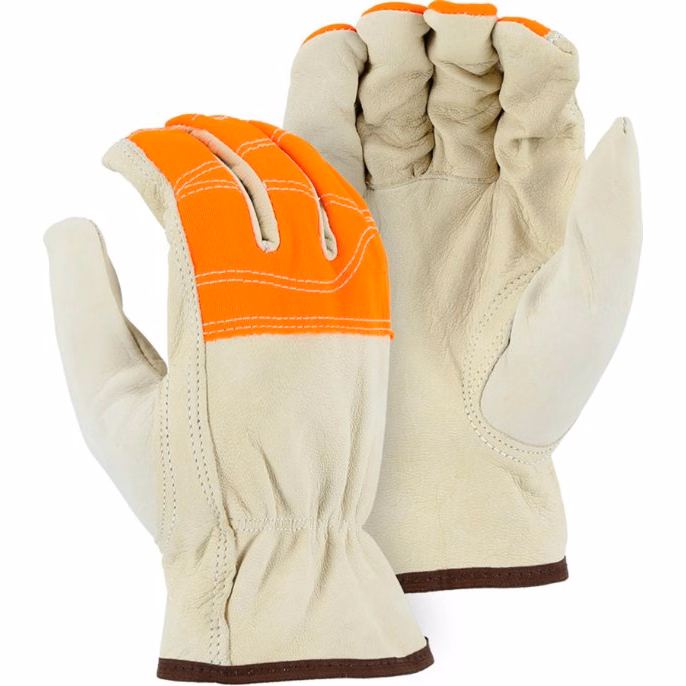 Majestic Goatskin Drivers Glove with Hi-Viz Cloth Fingers